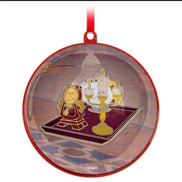 NWT Disney Pin Ornament - Christmas 2022 Lumiere And Cogsworth - Picture 1 of 3